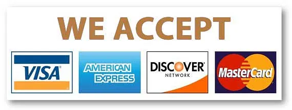 We accept all major credit cards